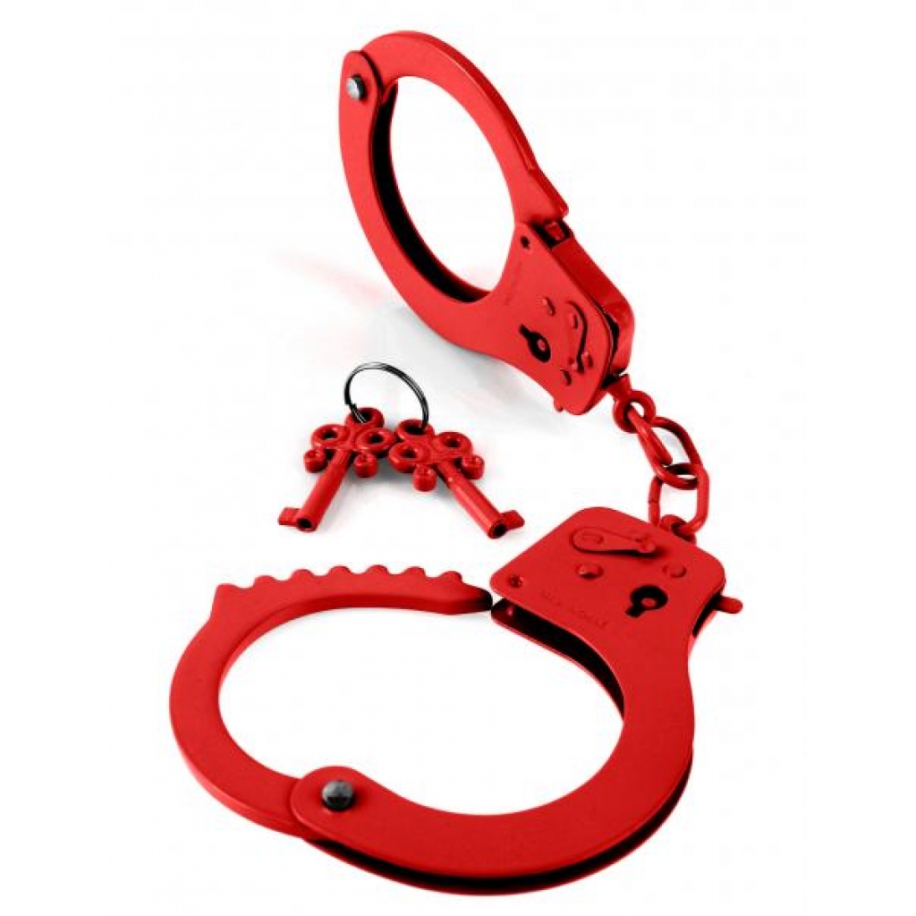 Fetish Fantasy Red Metal Cuffs