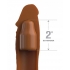Fantasy X-tensions Elite 8in Sleeve W/ 2in Plug Tan - Penis Sleeves & Enhancers