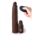 Fantasy X-tensions Elite 9in Sleeve W/ Vibrating Plug Brown - Penis Sleeves & Enhancers