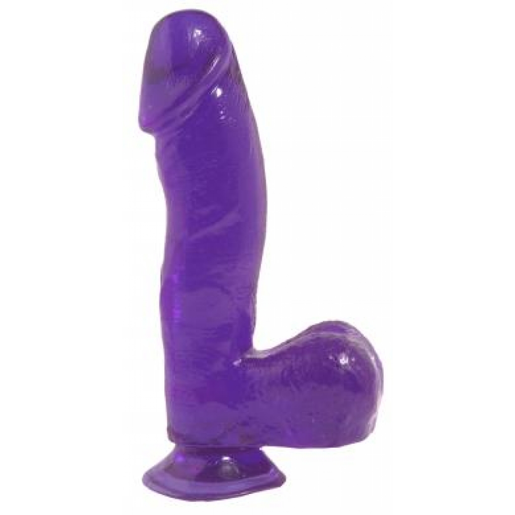 Basix Rubber Works 6.5 inches Purple Dong Suction Cup - Realistic Dildos & Dongs