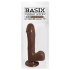 Basix Dong Suction Cup 7.5 Inch Brown - Realistic Dildos & Dongs