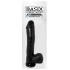 Basix 10in W/Suction Cup Black - Realistic Dildos & Dongs