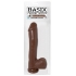 Basix 10in W/Suction Cup Brown - Realistic Dildos & Dongs