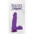Basix Rubber Works 6 inches Dong Suction Cup Purple - Realistic Dildos & Dongs
