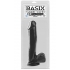 Basix Rubber 12 Inch Dong With Suction Cup Black - Extreme Dildos