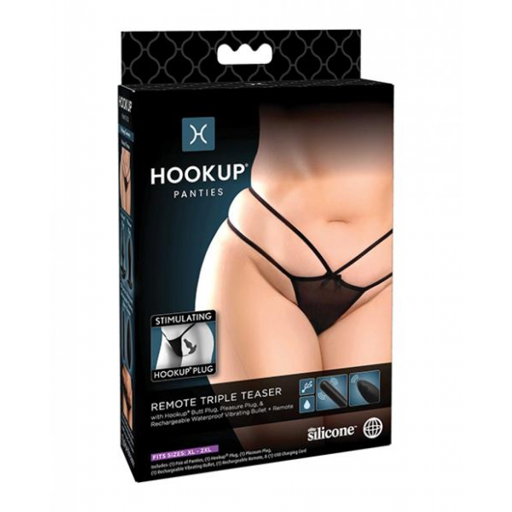 Hookup Panties Triple Teaser Xl-xxl - Vibrating Panties