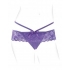 Fantasy For Her Crotchless Panty Thrill-Her O/S Purple - Vibrating Panties