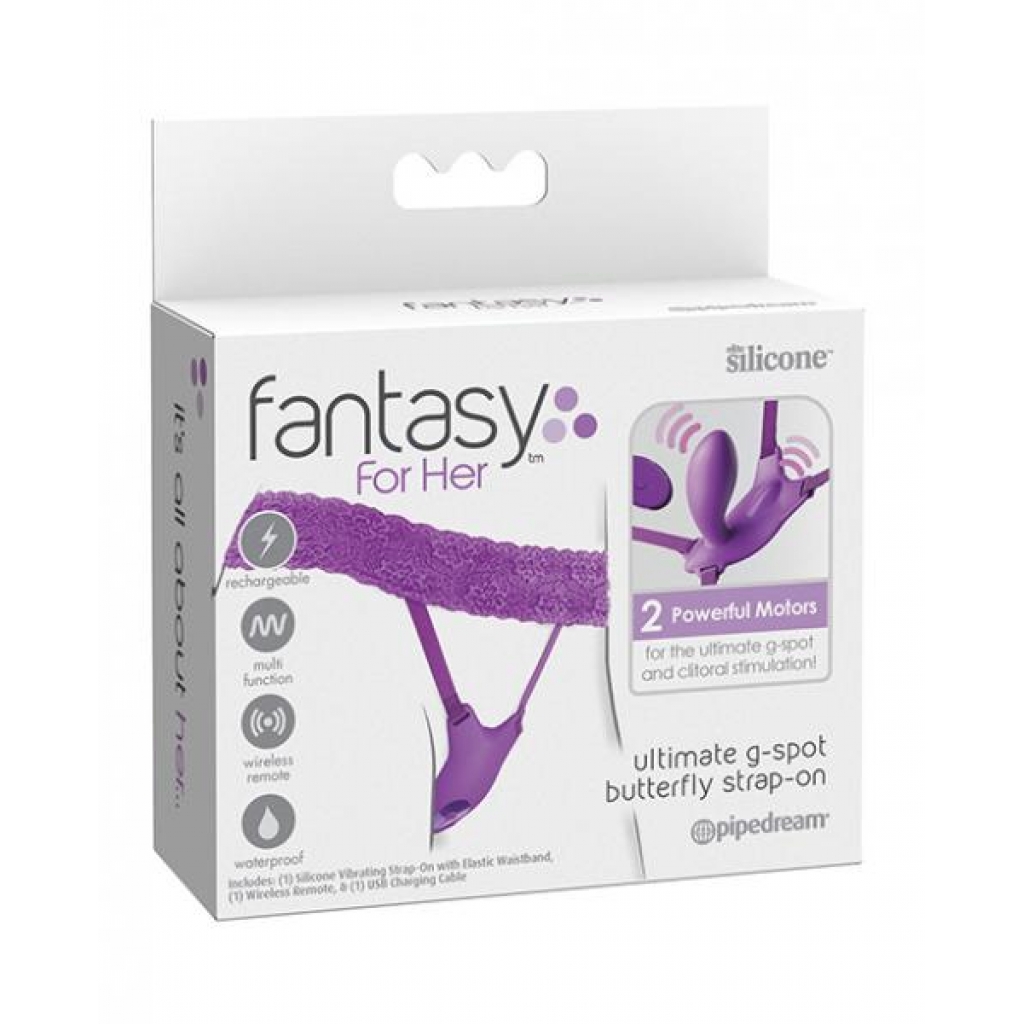 Fantasy For Her Ultimate Gspot Butterfly Strap-on - Hands Free Vibrators