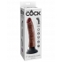 King Cock 7 inches Dildo Brown Vibrating - Realistic