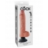 King Cock 10 inches Vibrating Cock with Balls Beige - Realistic