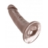 King Cock Realistic 6-Inch Brown Dildo