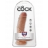 King Cock 8 inches Cock with Balls Tan Dildo - Realistic Dildos & Dongs