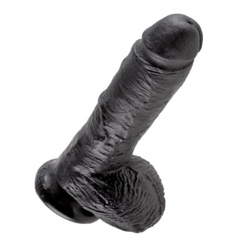 King Cock 8 Inches Cock Balls Black - Realistic Dildos & Dongs