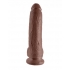 King Cock 9 Inch Dildo with Balls - Brown