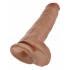 King Cock 11 inches Cock with Balls Tan - Huge Dildos