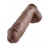 King Cock 11 Inches Cock & Balls - Brown