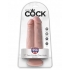 King Cock 7 inches Two Cocks One Hole Beige - Double Dildos