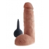 King Cock 8 inches Squirting Cock with Balls Tan Dildo - Realistic Dildos & Dongs