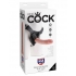 King Cock Strap On Harness 8 inches Dildo - Beige - Harness & Dong Sets