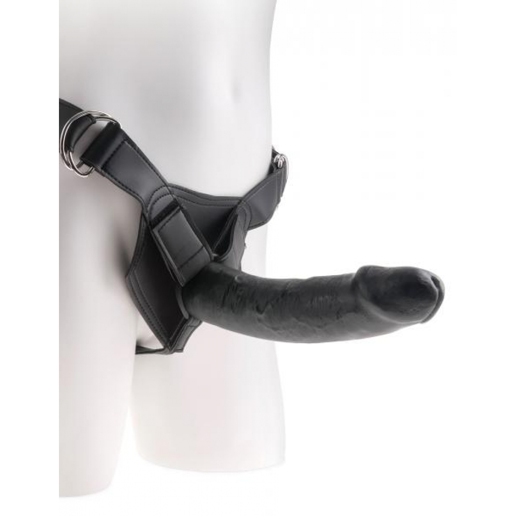 King Cock Strap On Harness 9 inches Dildo Black - Harness & Dong Sets