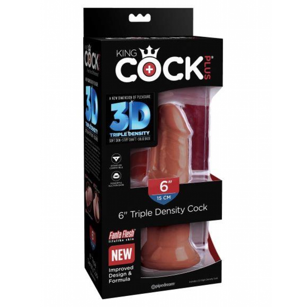 King Cock Plus 6 In Triple Density Cock Brown - Realistic Dildos & Dongs