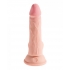 King Cock Triple Density 6.5 inches Dildo with Balls Beige - Realistic Dildos & Dongs