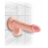 King Cock Triple Density 6.5 inches Dildo with Balls Beige - Realistic Dildos & Dongs