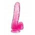 King Cock Clear 6in W/ Balls Pink - Realistic Dildos & Dongs