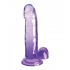 King Cock Clear 7in with Balls - Purple