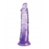 King Cock Clear 8in Purple - Realistic Dildos & Dongs