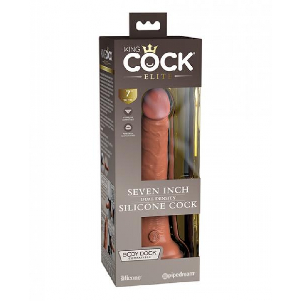 King Cock Elite 7 In Dual Density Tan - Realistic Dildos & Dongs