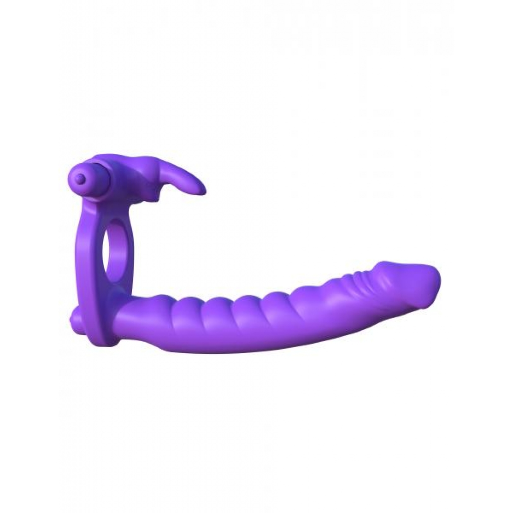 Fantasy C-Ringz Double Penetrator Rabbit Purple - Double Penetration Penis Rings