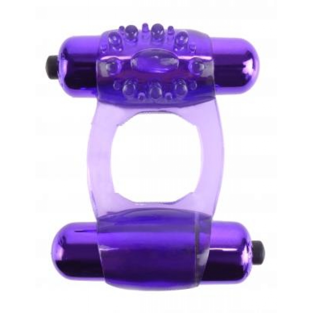 Fantasy C Ringz Duo Vibrating Super Ring Purple - Couples Penis Rings