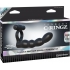 Fantasy C-Ringz Posable Partner Penetrator Black - Double Penetration Penis Rings