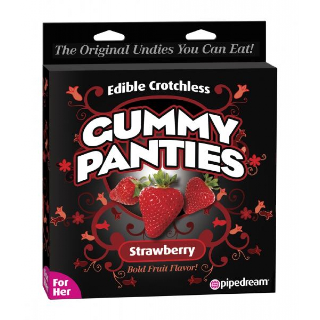 Edible Crotchless Gummy Panties Strawberry - Adult Candy and Erotic Foods