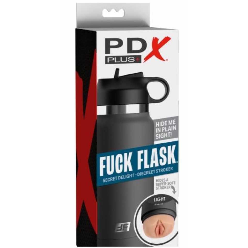 Pdx Plus Fuck Flask Secret Delight Discreet Stroker Grey Bottle Light - Fleshlight