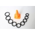 Play Zone Kit Black 9 Rings and Storage Cone - Classic Penis Rings