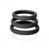 Xact-Fit Silicone Rings #17, #18, #19 Black - Cock Ring Trios