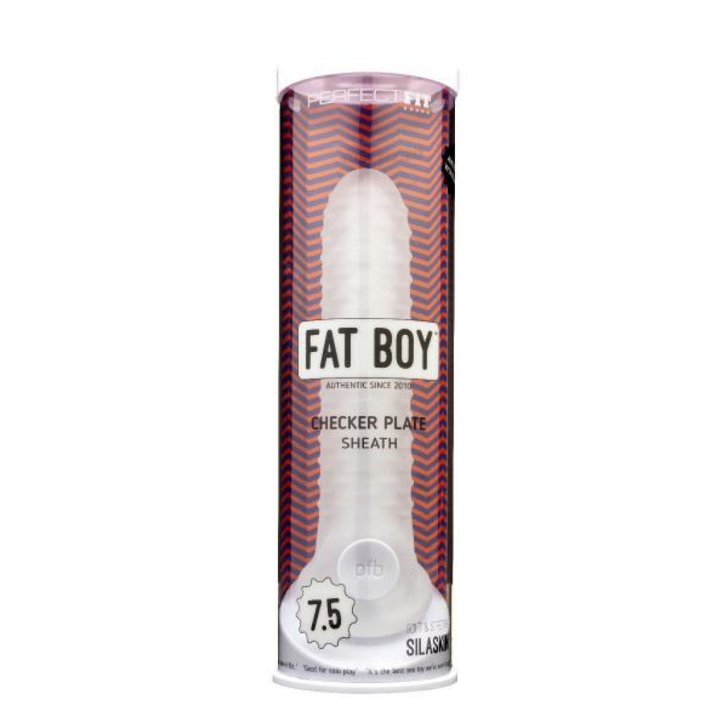 Perfect Fit Fat Boy Checker Box Sheath 7.5in Clear - Penis Extensions