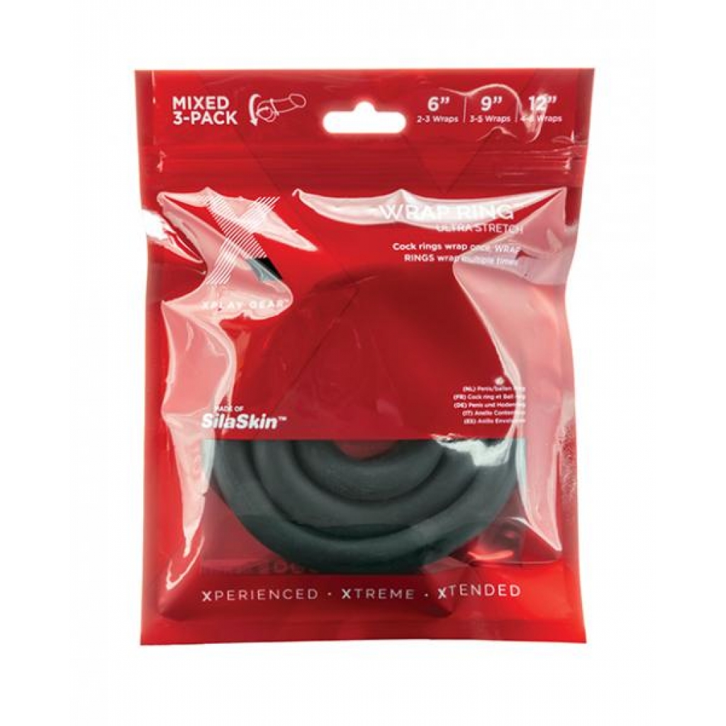 The Xplay 6.9 & 12.0 Ultra Wrap Ring Pack - Adjustable & Versatile Penis Rings