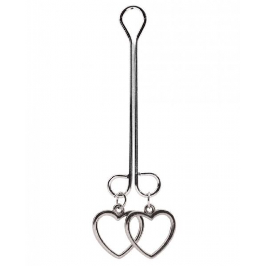 Bijoux De Cli Clit Clamp Double Loop Heart Charms - Jewelry
