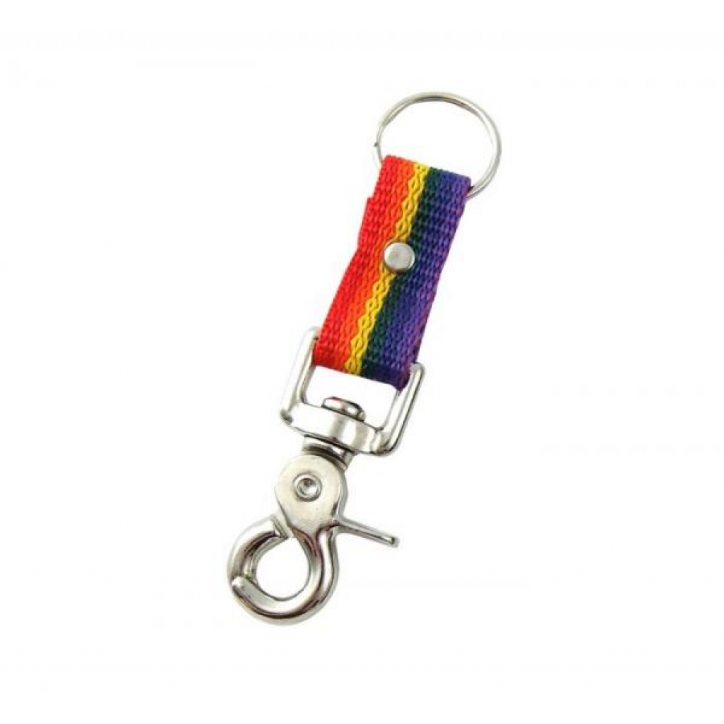 Gaysentials Rainbow Nylon Key Tag Scissor Snap - Party Wear