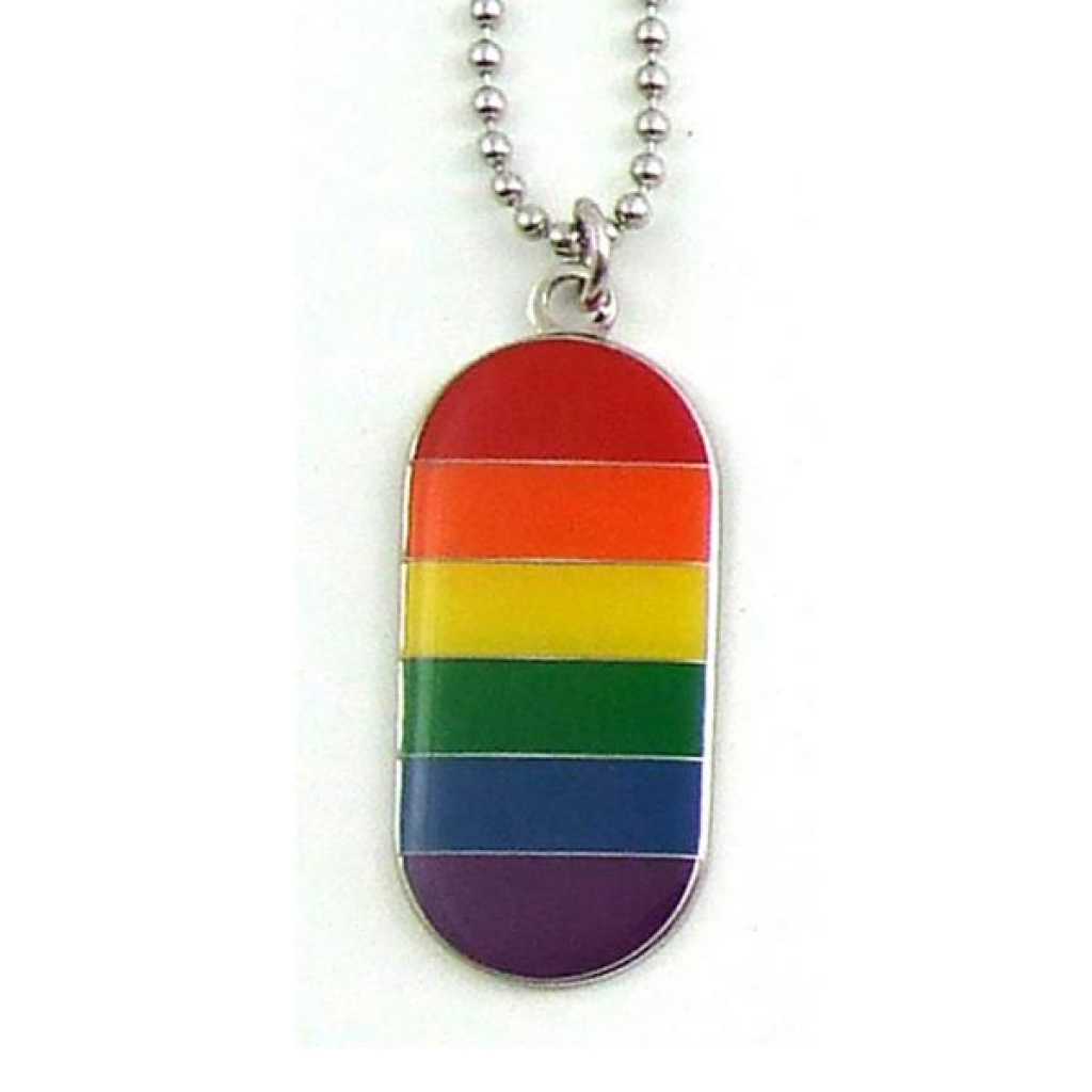 Gaysentials Rainbow I.d. Tag Necklace - Gag & Joke Gifts