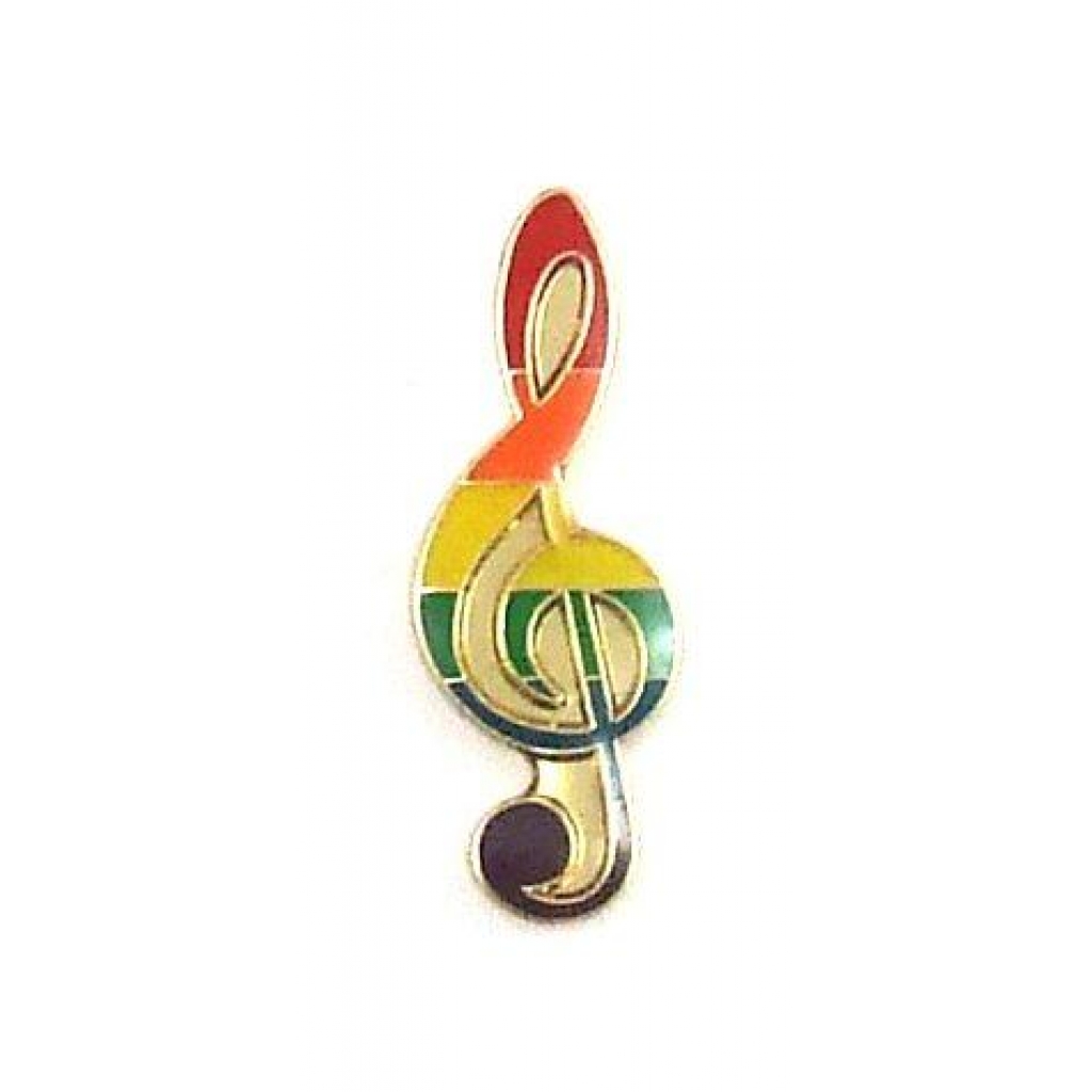 Gaysentials Lapel Pin Rainbow Musical Note - Party Wear