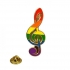 Gaysentials Lapel Pin Rainbow Musical Note - Party Wear