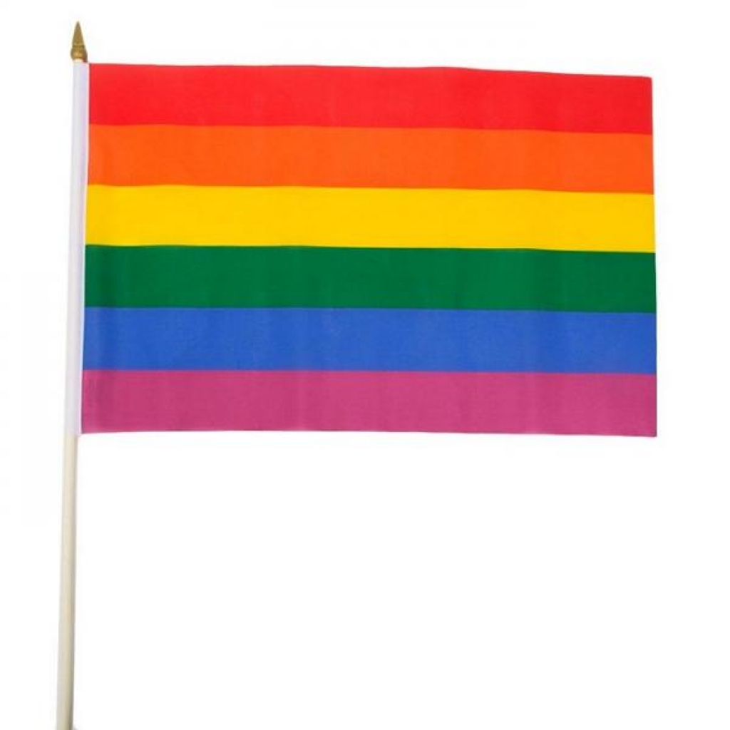 Gaysentials Rainbow Stick Flag 4 inches by 6 inches - Party Wear