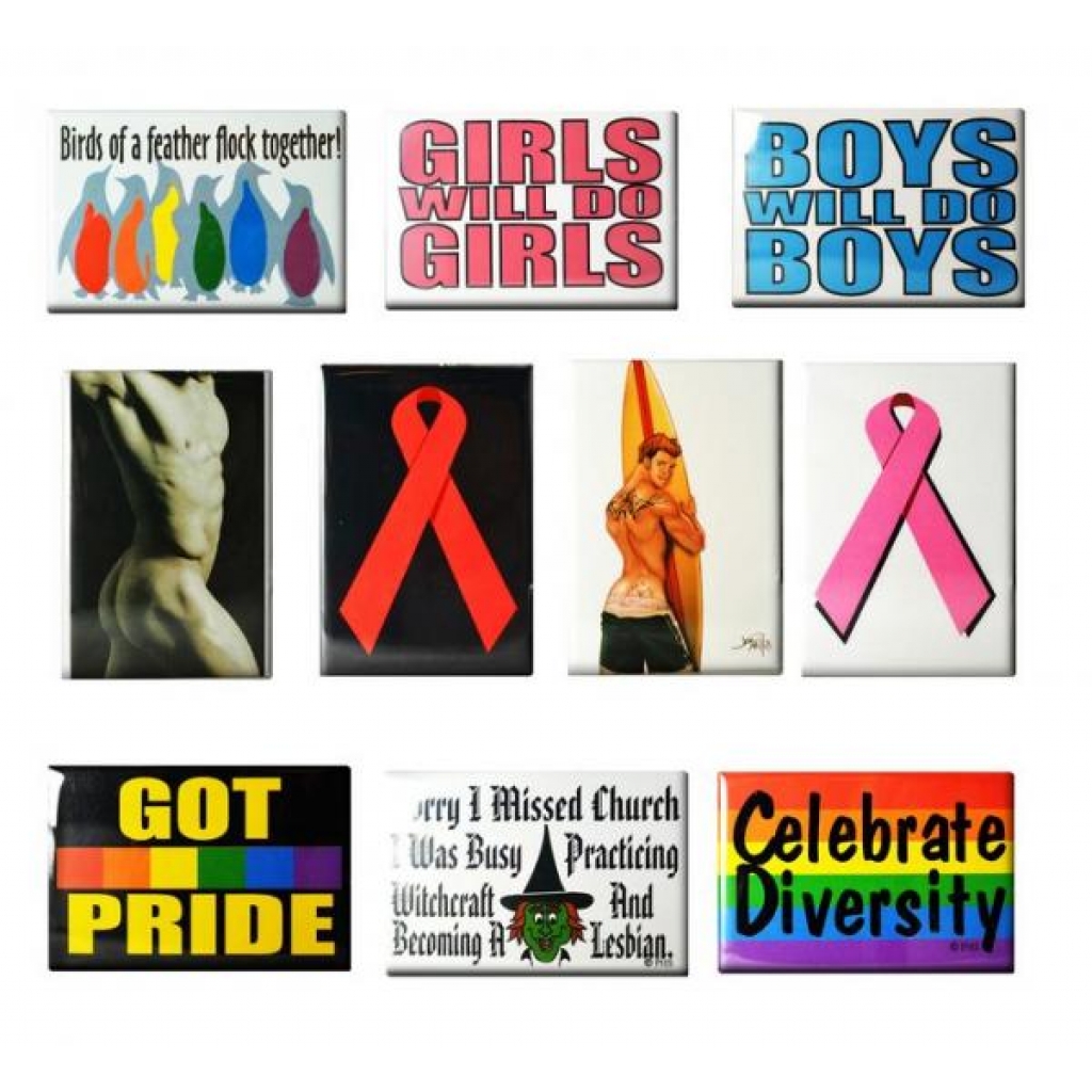 Gaysentials Magnet Pack B 10 Magnets - Gag & Joke Gifts