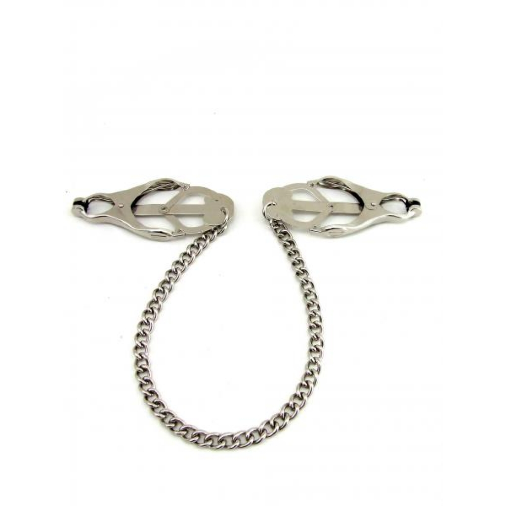 M2M Nipple Clamps Jaws With Chain Chrome - Nipple Clamps