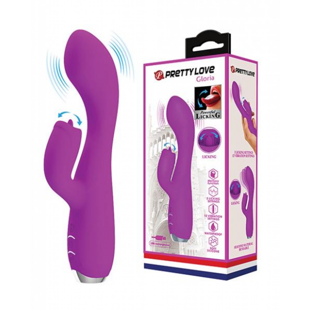 Pretty Love Gloria Licking Rabbit Fuchsia - Rabbit Vibrators