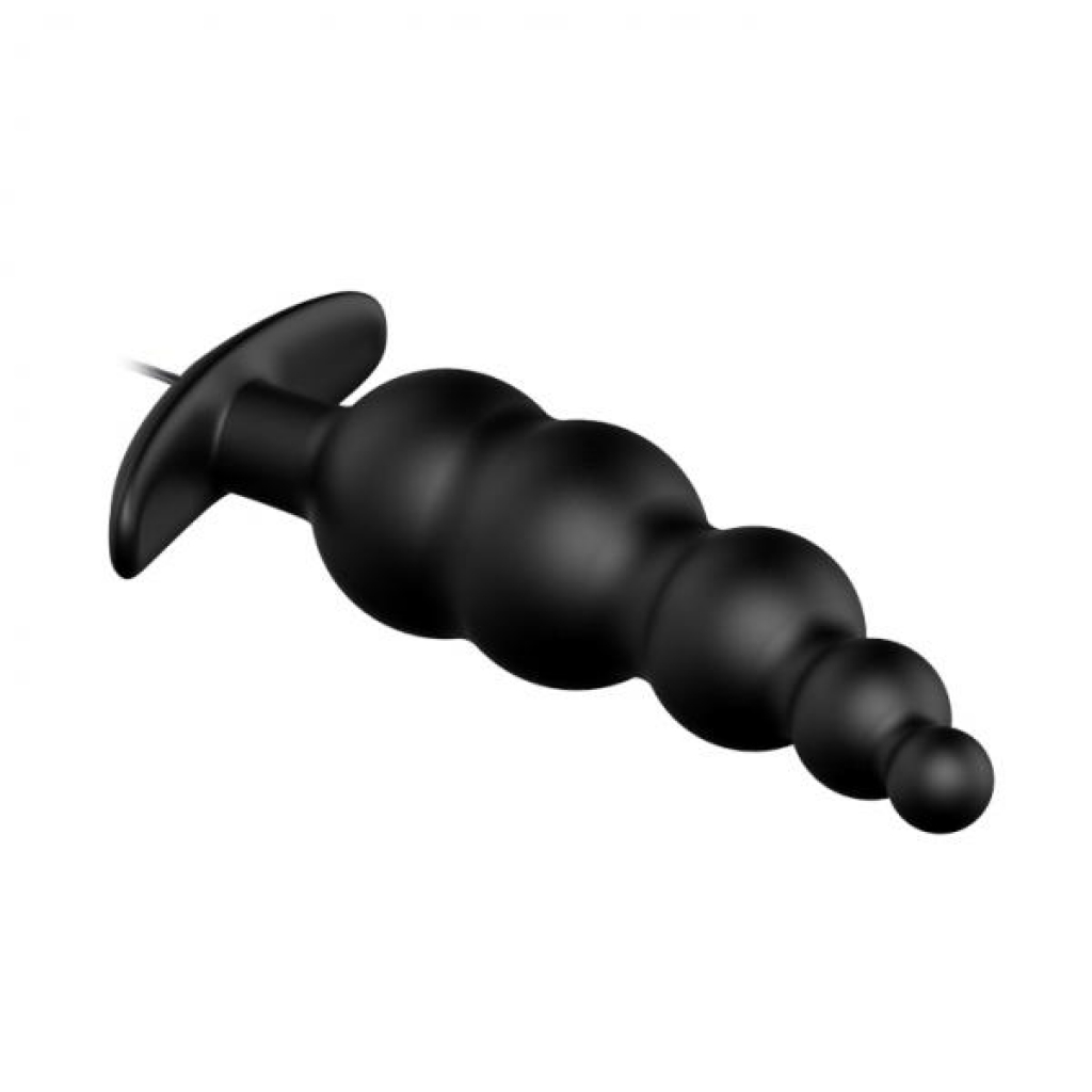 Pretty Love Vibrating Bead Butt Plug Black - Anal Plugs